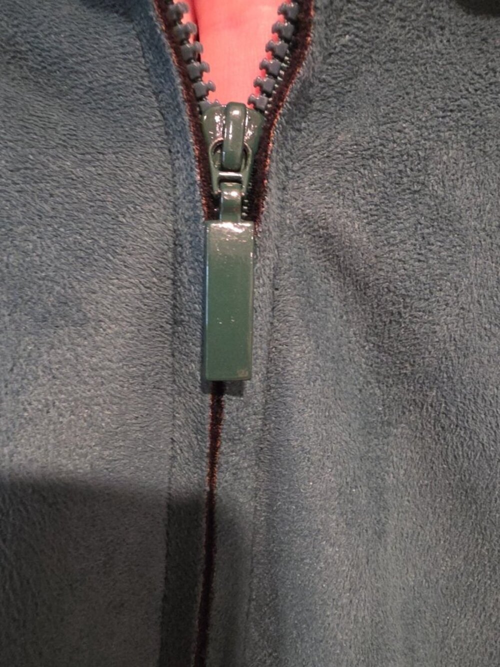 Alfred Dunner Jacket Faux Suede Women's Green Zip Pockets Sz 16 - Picture 4 of 8